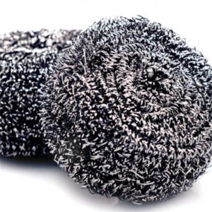 China Kitchen Cleaning Sponge Wire Ball 304 Stainless Steel Scourer Cleaning Ball Steel Scrubber for Dining Room on sale