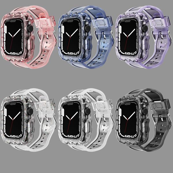 Fashionable 6 Colors TPU Loop Replacement Sport Bands for Apple Watch 7 and Affordable