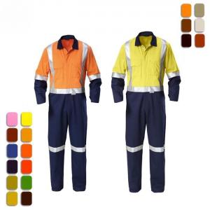 Best 100% Cotton Reflective Insulated Coveralls Mechanic Uniform Work Men Coverall wholesale