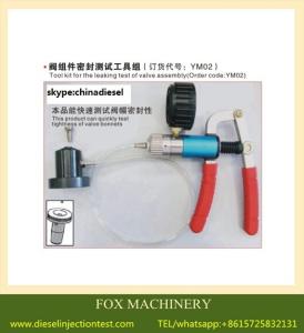 Injector leakage test tools for valve assembly vavle bonnets-quick test operation