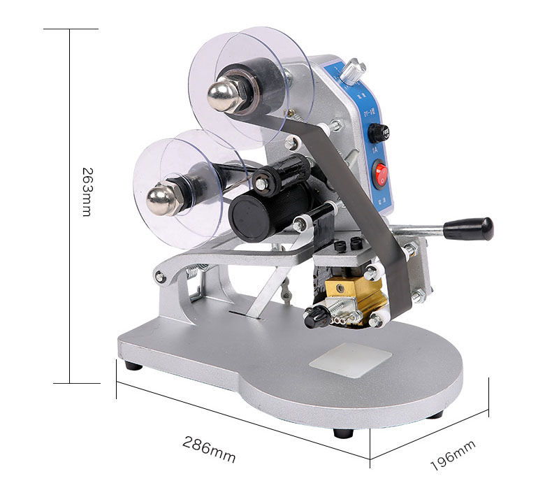Manual hot stamp ribbon number expiry date coder printer batch coding machines from DY8