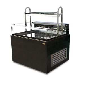 Middle Island Display Freezer Marble Countertop Commercial Island Freezer