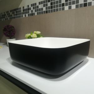 Best Square Shape Bathroom Countertop Basin Faucet Mount No Hole CUPC wholesale