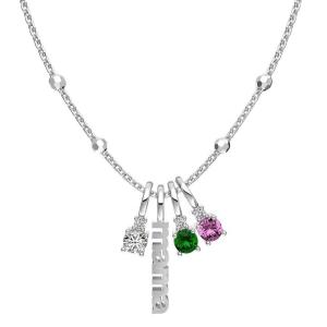 Best White CZ 4mm 925 Silver Necklace Female Zircon Stone Necklace Luxury DIY wholesale
