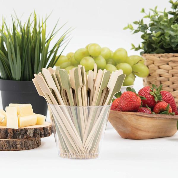 Food Grade Disposable Flat Bamboo Paddle Skewer With Custom Logo
