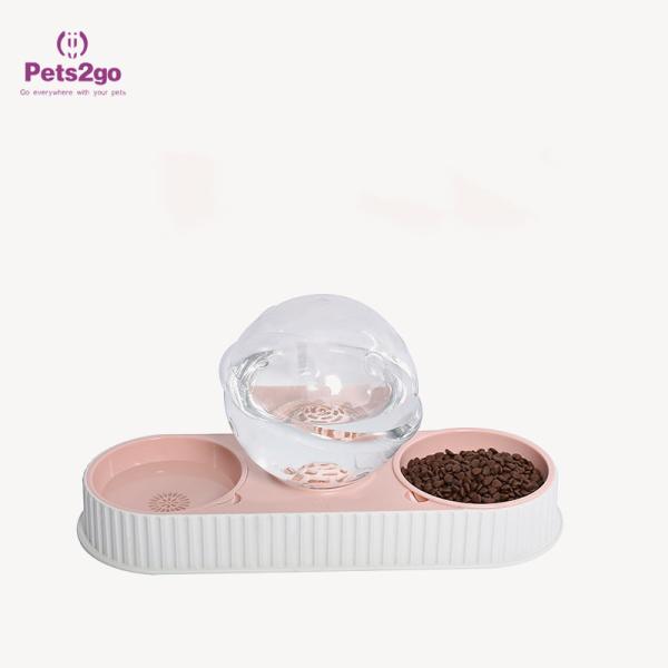 BPA Free Easy Lifting rubber feet Automatic Feeder Bowls