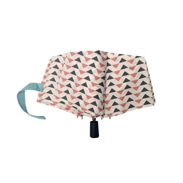 Cheap Triangular Pattern Pongee Portable Folding Umbrella Manual Open for sale