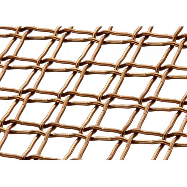 Anti - Bronze Architectural Crimped Woven Mesh For Wine Cabinets Decoration