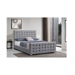 Best 4ft Linen Fabric Upholstered Bed Frame Queen Size wholesale