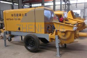 China Electric Concrete Pumping Machine , 5 - 20mpa Movable Concrete Piston Pump on sale