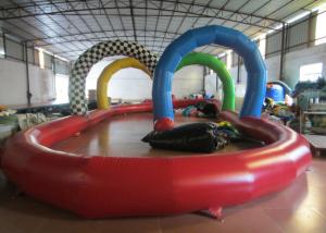 Amusement Park Inflatable Sports Games / Race Track 15.2 X 7.6 X 3.5m Enviroment - Friendly