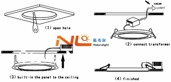 8-18w round led panel light