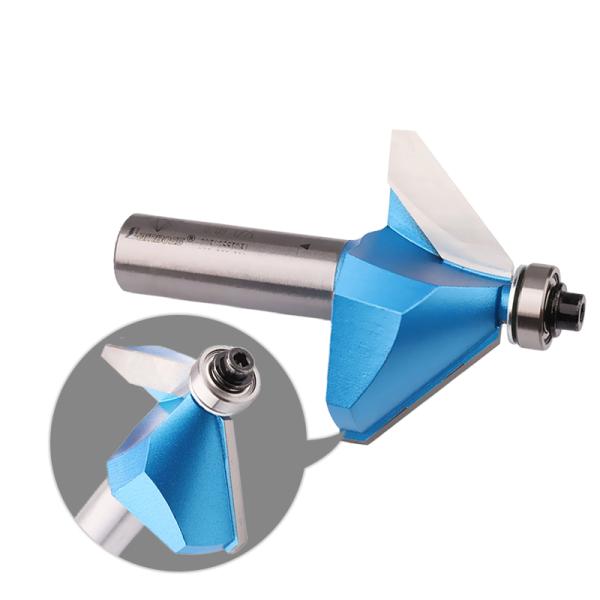 Customizable Lamboss 45 Degrees Chamfer Bit With Bearing Milling Cutter Woodworking Router Bit
