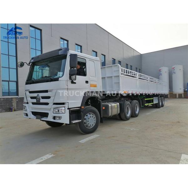 50 Tons Container Fence Semi Trailer 2 Axle For Bulk Cargo