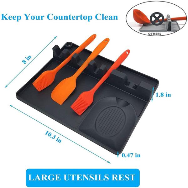 ODM Silicone Spoon Rest 4 Slot Design Multifunction Spillresistant