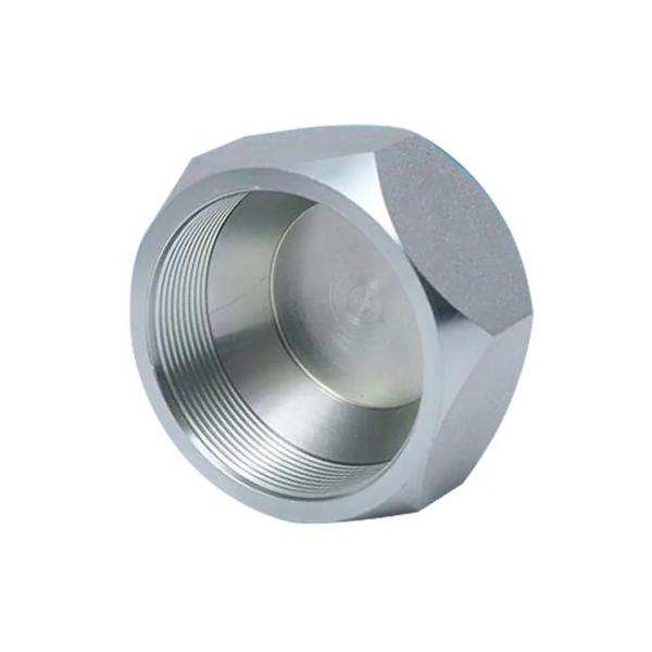 Cheap Hexagon C45  5/8  JIC thread 37 degree  blocking pipe end cap nut for sale