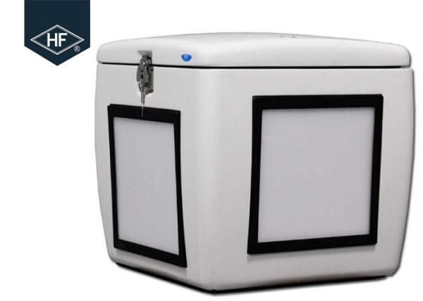 Cheap Motorcycle Scooters Food Delivery Box 85L Fiberglass With Led Light 500 * 485 * 495mm for sale