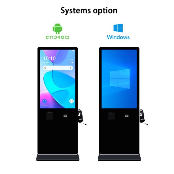 43inch Earphone Printer AI Interactive Touch Screen Kiosk with QR Code Scanner Camera