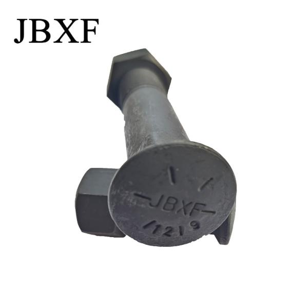 Black UNC Grade 5 Plow Bolt Used In Snow Plows For Heavy Industrial Equipment VOLVO HITACHI