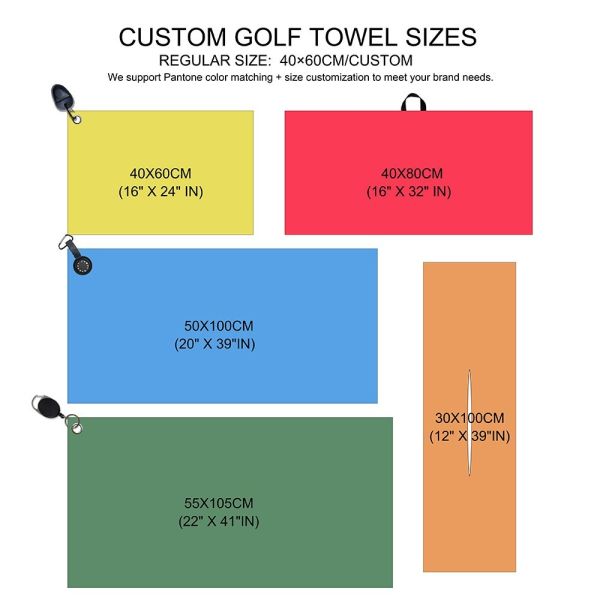 Multi Size Sports Towel Multi-Specification Super Soft Microfiber Golf Towel