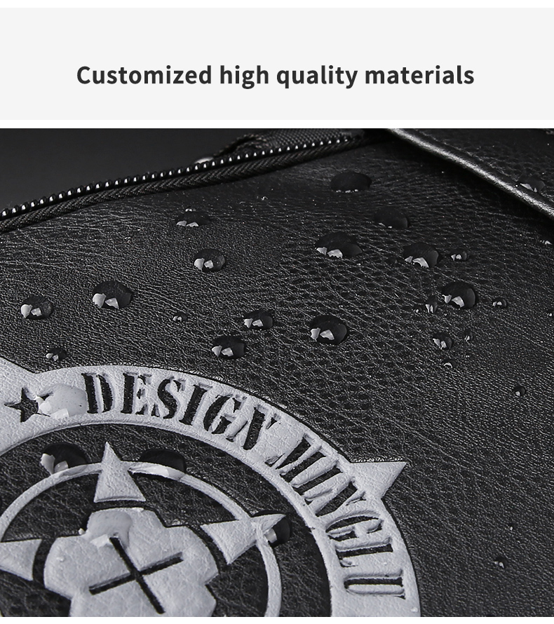 Black PU Waterproof Climbing Backpack Water Resistant Hiking Backpack OEM/ODM