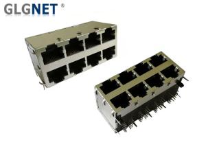 Best 1000 Base T T RJ45 Modular Jack 8 Port Integrated Magnetics With Shield EMI Tabs wholesale