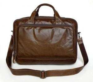 Celebity Briefcase Messenger Laptop Bag Handbag Purse Classic Vintage tan Leather #7005R