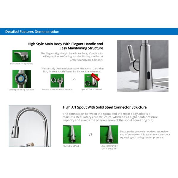 Infrared Sensor hands free kitchen sink faucet