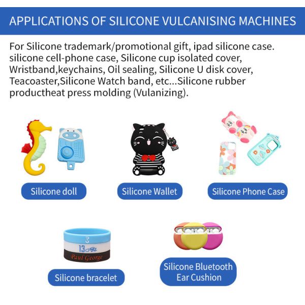 50T Silicone Keychain Vulcanizing Machine for Making Coin Purse