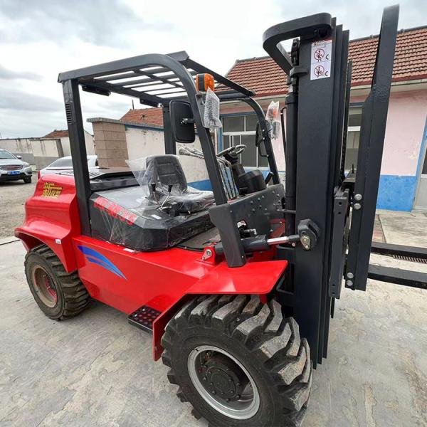 12-28km/h Four Wheel Off-Road Fork Lift All Terrian Forklift 4.5 Ton 4x4 Forklift Truck