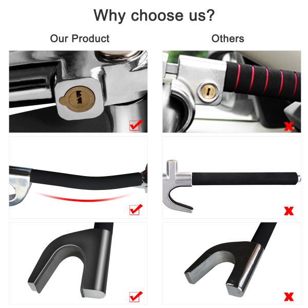 Security Steering Wheel Locking Device Self Defense Impact Resistant