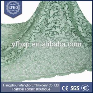 100 polyester embroidery design mint green lace fabric korea
