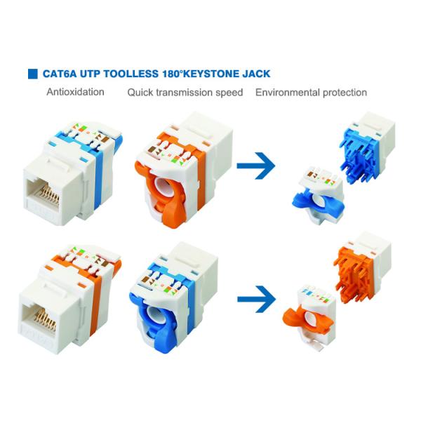 UTP TOOLLESS Network Keystone Jack Phosphor Bronze Material For Ethernet Network