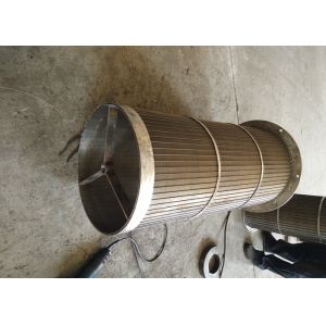 Industrial Rotary Screen Drum , Welded Wedge Wire Cylinder Screen