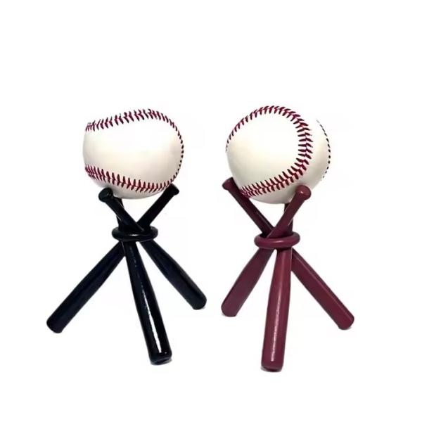 Factory Direct Wooden Crafts - Colorful Mini Baseball Bat with Display Stand and Ball Decorative Baseball Bat and Racks