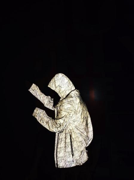 Cheap Silver Luminous Strong Reflective Stretch Fabric High Vis Jacket Material EN20471 ANSI107 for sale