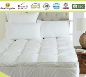 Best Microfiber Baffle Boxes Self-piping Mattress Pad Toppers King Size White or Customized wholesale