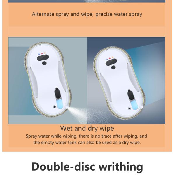 App-Controlled Electric Wet and Dry Window Cleaning Robot with Silk Screen Printing Logo