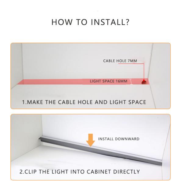 Modern Design Showcase Lighting For Cabinet With 3500K Warm Light