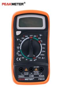 Manual Range Handheld Digital Multimeter Voltage DC Current  Resistance Temperature Detection