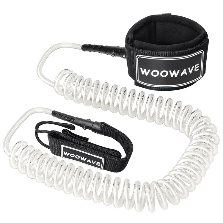 10' Coiled SUP Leash for WOOWAVE Stand up Paddle Board TPU Material Combo Set Offered