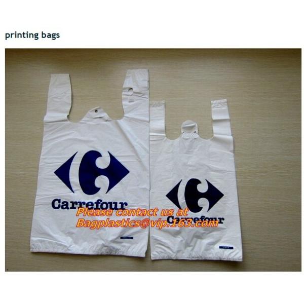 Wholesale Factory Compostable Biodegradable Plastic T-Shirt Bags,Biodegradable Compostable T Shirt Garbage Bags On Roll