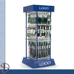 Tooling 4 sides grid display / metal display stand / Tooling display rack with casters / Tooling display stand