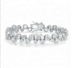 Best 925 Sterling Silver Tennis Bracelet with White CZ Stone and Bezel Setting Option wholesale