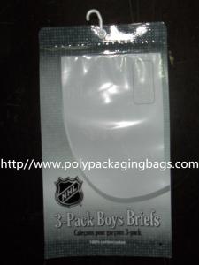 Best Composited Clear Poly Bags for Short Pants , Plastic Hanger Bags wholesale