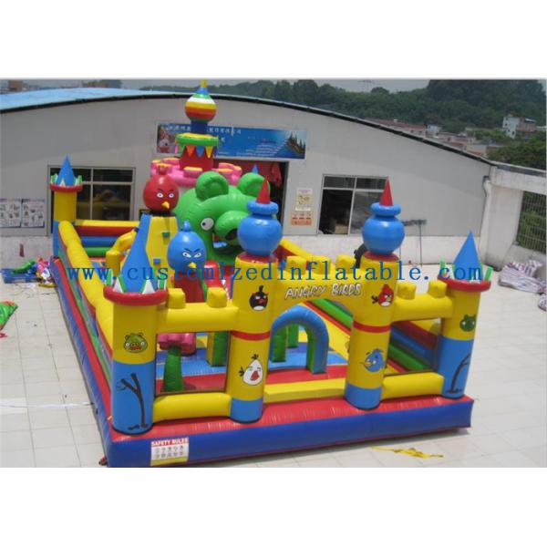 Outside Inflatable Amusement Theme Parks With Bounce House Waterproof PVC