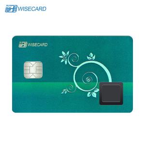 China Fingerprint Identification Biometric Chip Card For Business Payment on sale