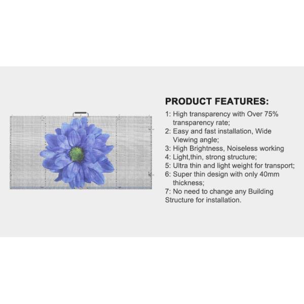 Outdoor Transparent Advertising LED Video Wall Panel With SDK Function