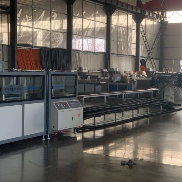 Automatic HDPE Plastic Prestressed Spiral Pipe Making Machine with High Strength Structure