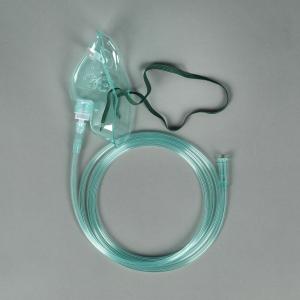 China Medical Grade PVC Disposable Oxygen Mask With Individual PE Bag Packaging on sale